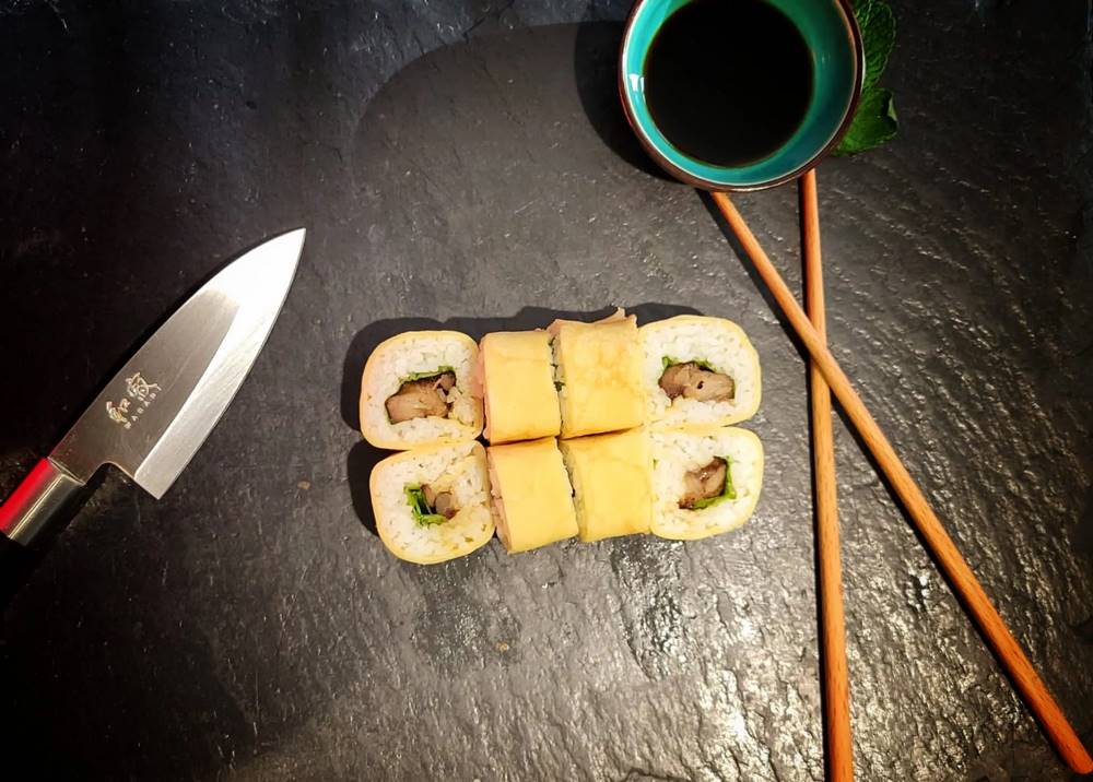 Egg roll tempura crevette